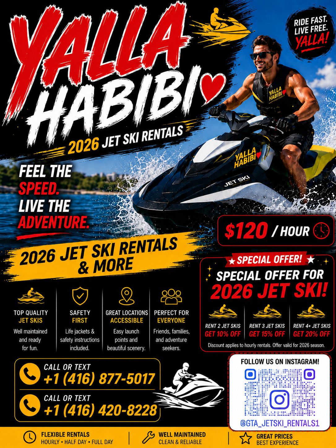 Yalla Habibi — 2026 Jet Ski Rentals Special Offer
